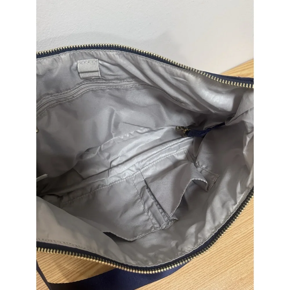 Baggallini Bahia Hobo Crossbody Shoulder‎ Bag Blue Striped Travel Purse